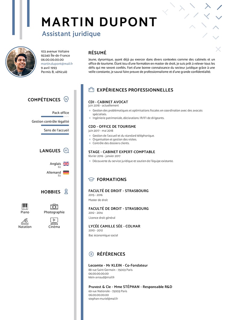 CV modèle Chic