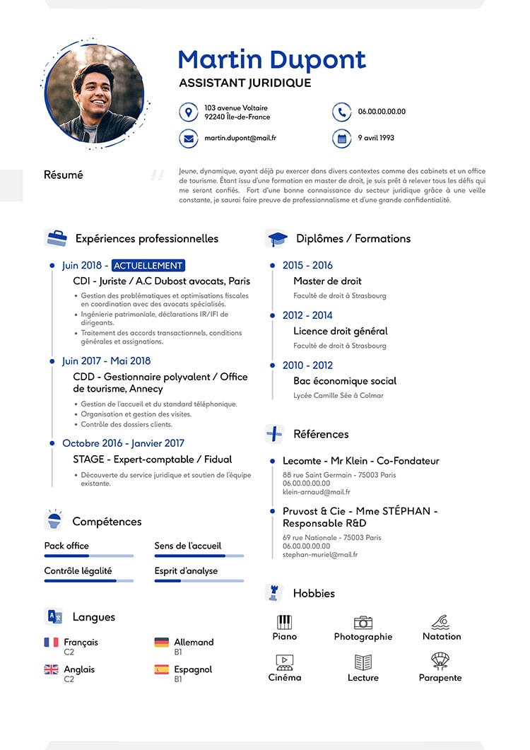 CV modèle Simpliste